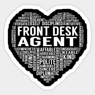 Front Desk Agent Heart Sticker